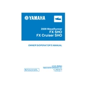 Yamaha FX SHO, FX Cruiser SHO Waverunner 2009 manual cover