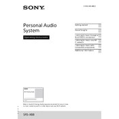 Sony SRS X88 manual cover