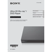 Sony UBP-X800M2 manual cover