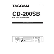 Tascam CD-200SB manual cover