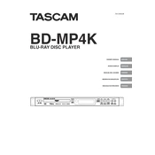 Tascam BD-MP4K manual cover