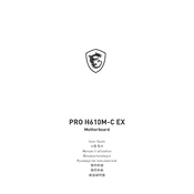 MSI Pro H610M-C EX manual cover