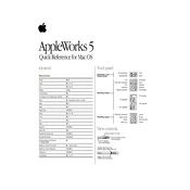 Apple AppleWorks 5 For Mac OS Quick manual cover