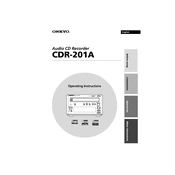 Onkyo CDR 201A manual cover