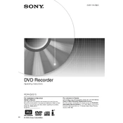 Sony RDR-GX315 manual cover