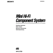 Sony MHC-3750 manual cover