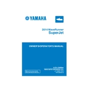 Yamaha SuperJet Waverunner 2014 manual cover