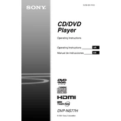 Sony DVP-NS77H manual cover