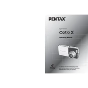 Ricoh Pentax Optio X manual cover