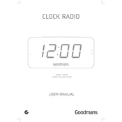 Goodmans B&M Large LED Clock Radio 329796 manual cover