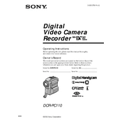 Sony DCR-PC110 manual cover