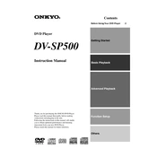 Onkyo DV SP500 manual cover