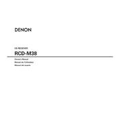 Denon D-M38 manual cover