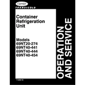 Carrier Transicold 69NT20-274 manual cover