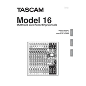 Tascam Model 16 manual cover