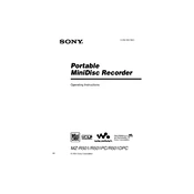 Sony MZ-R501 manual cover