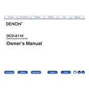 Denon DCD-A110 manual cover