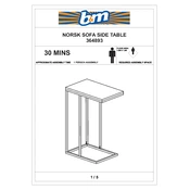 Norsk B&M Sofa Side Table 364893 manual cover