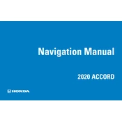 Honda Accord Sedan 2020 manual cover