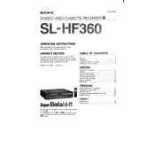 Sony SL-HF360 manual cover