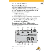 Behringer MA400 manual cover