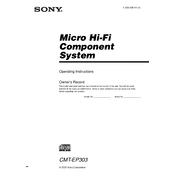 Sony CMT-EP303 manual cover