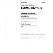 Sony EXM-502 manual cover