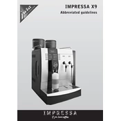 Jura Impressa X9 Coffee Machine manual cover