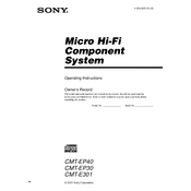 Sony CMT-E301 manual cover