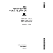 John Deere 1408 Rotary Cutter