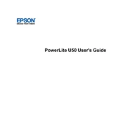 Epson PowerLite U50 manual cover