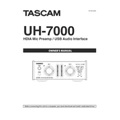 Tascam UH-7000 manual cover