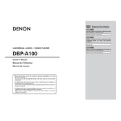 Denon DBP-A100 manual cover