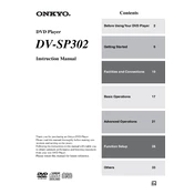 Onkyo DV SP302 manual cover