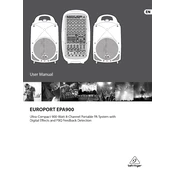 Behringer EPA900 manual cover