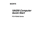 Sony PCV-RS410 manual cover