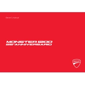 Ducati Monster 1200 25 Anniversario 2019 manual cover