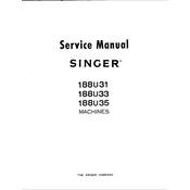 Singer 188U31, 188U33, 188U35 manual cover