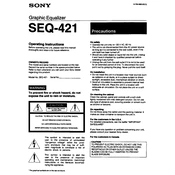 Sony SEQ-421 manual cover