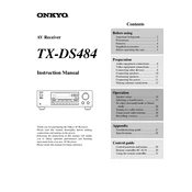 Onkyo TX DS484 manual cover