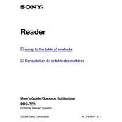 Sony PRS-700 manual cover