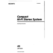 Sony LBT-D550 manual cover