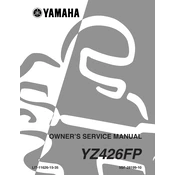 Yamaha YZ426FP 2002 manual cover