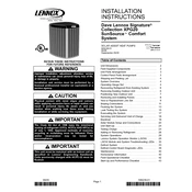 Lennox XPG20 manual cover