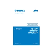 Yamaha RX10PF, RX10PSF, RX10PXTF 2015 Apex manual cover