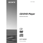 Sony DVP-NS300 manual cover