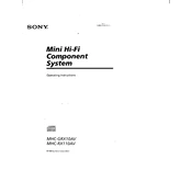 Sony MHC-GRX10AV manual cover