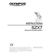 Olympus SZX7 manual cover