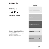 Onkyo T 4355 manual cover