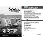 Cobra MR F77W GPS manual cover